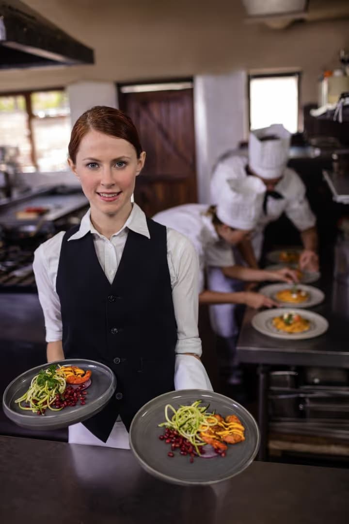 Server Carrying food.